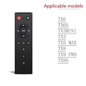 Télécommande IR pour Android TV Box H96 max/tX3/X96/X88/HK1 MAX/H40/MX1/TX6S/MX10PRO/T95/QBOX, télécommande de remplacement-E - Neuf