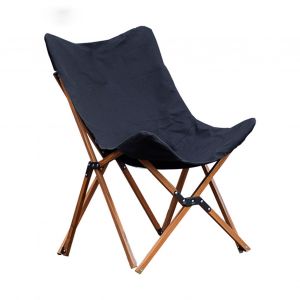 Chaise Pliable Et Amovible En Alliage D'aluminium, Portable, En Toile, Pour Camping En Plein Air, Noire - Neuf