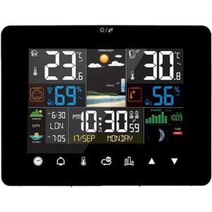 Subzonal-Station M&eacute;t&eacute;o Avec &Eacute;cran Couleur - Thermom&egrave;tre Hygrom&egrave;tre Et Horloge De Pr&eacute;vision - Neuf