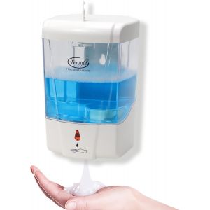 KAL-Distributeur De Savon Automatique Avec Support Mural Pour Salle De Bain, Appartements, Bureaux - Capteur Sans Contact - Distributeur De Savon Mousse Électrique De 700 Ml - Pour Douche, Savon - Neuf