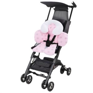 Coussin De Protection Pour Poussette, Accessoires Pour Poussette, Coussin De Protection Double Face Pour La Tete Et Le Corps (Rose) - Neuf