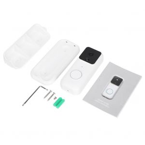 HJLIAN Sonnette video intelligente sans fil pour la maison, connexion Wi-Fi 2,4 GHz avec detection PIR - Neuf