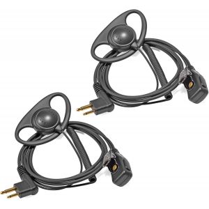 Écouteur Talkie-walkie avec Micro en Forme de D Compatible avec Motorola CP88 CP040 GP300 GP308 CT150 Oreillette Radio (2 pièces) - Neuf