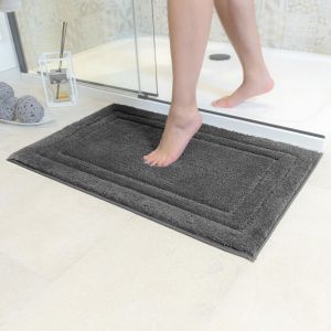 Tapis de Bain Antidérapant|Super Absorbant et Lavable en Machine|pour la Salle de Bain,Douche,Baignoire ou comme Tapis WC|Gris Foncé-70x120 cm - Neuf