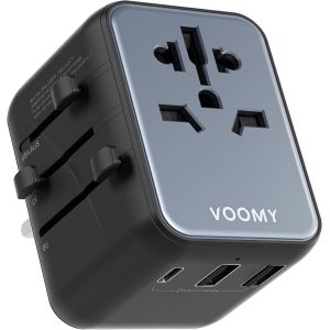 JGD-Adaptateur Prise Universelle avec 1 USB-C et 2 USB-A, Adaptateur Prise Anglaise, Adaptateur Prise USA, Adaptateur Prise Japon, Adaptateur Voyage Universel International France avec Plug A/C/G/I - Neuf
