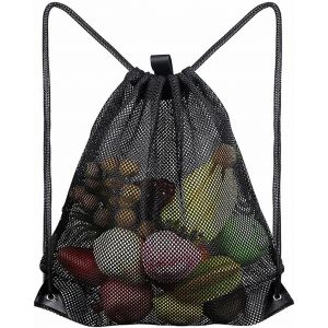 Acdsgd-Grand Sac &Agrave; Cordon En Maille Filet Sac De Sport De Plage Sac &Agrave; Cordon Organisateur De Rangement Sacs &Agrave; Dos En Maille Avec Cordon De Serrage Pour La Natation Plage Piscine Jouets De Sable - Neuf
