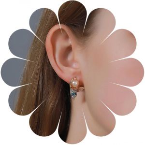 Kal-Boucles D'oreilles Queue Sirène En Perles Boucles D'oreilles Queue Poisson En Cristal Boucles D'oreilles Queue Sirène En Perles Boucles D'oreilles Queue Poisson En Strass Bijoux Pour Femmes - Neuf