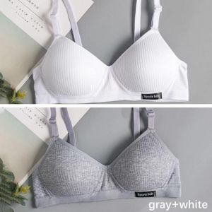 Fallsweet 1/2 Pi&egrave;ces Soutien-Gorge Push Up Sans Fil Sans Couture Pour Femmes Confort En Forme De V Rassemblement Bralette Pour Petits Seins Lingerie Ab Tasse.Graywhite.Taille Unique - Neuf
