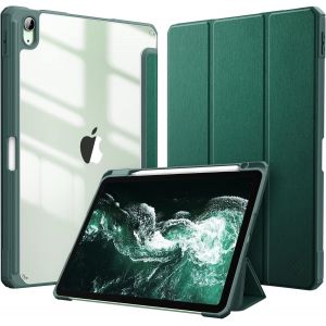 LORANKA-Coque pour iPad Air 11 Pouces M3/M2 (2025/2024), iPad Air 5/4 10.9 Pouces (2022/2020) - [Rangement de Stylet] Housse Transparente Claire Etui Antichoc Veille/R&eacute;veil Auto, Vert Bouteille - Neuf