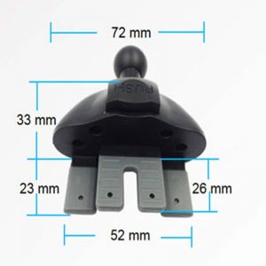 Support De T&eacute;l&eacute;phone Portable Pour Fente Cd De Voiture,Accessoires,Base &Agrave; T&ecirc;te Sph&eacute;rique De 17mm Pour Support De Fente De Cd De Voiture Pour Iphone Samsung Xiaomi Supports Gps-Rouge- - Neuf