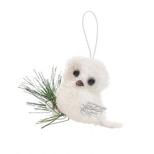 Festival De La Chouette En Forme Suspendus Ornement En Peluche D&eacute;coration D'Arbre De No&euml;l Pour Les Maisons De Vacances Party De Bureau Fournitures Blanc - Neuf