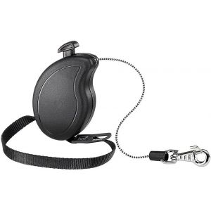 Laisse Chien Enrouleur Flippy One, Laisse Pour Petits Chiens Jusqu'&agrave; 8 Kg. Cordon Extensible Max 3 M. Bouton De Verrouillage Et De D&eacute;verrouillage Unique, Noir - Neuf