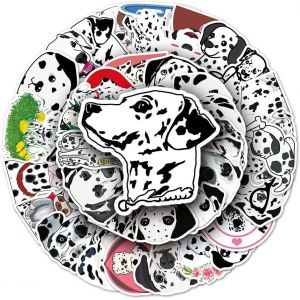 Lot De 50 Autocollants Dalmatiens Pour Garçons, Filles, Enfants, Adolescents, Jolis Autocollants En Vinyle Imperméable Pour Téléphone, Ordinateur Portable, Bouteille, Bagages, Scrapbooking, Tasse - Neuf