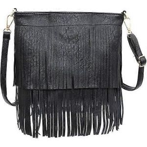 Femmes Mode Épaule Bandoulière Fourre-tout Sac à main Sac à main Frange Messenger Sac à main Sac à mainNoir - Neuf