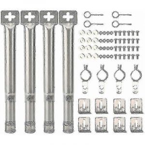 Barbecue &agrave; gaz r&eacute;glable universel de remplacement en acier inoxydable Grill Tube de br&ucirc;leur &agrave; tuyau droit,4pcs -gt - Neuf