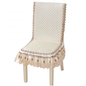 Housse de chaise extensible antid&eacute;rapante beige pour chaises de salle &agrave; manger - Housse &eacute;paisse - Neuf