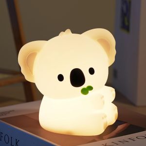 Veilleuse Licorne Pour Enfants, Minuterie &Agrave; Intensit&eacute; Variable, Lampe De Chevet Pour Enfants, D&eacute;coration Pour Chambre D'enfant De Fille (Koala) - Neuf