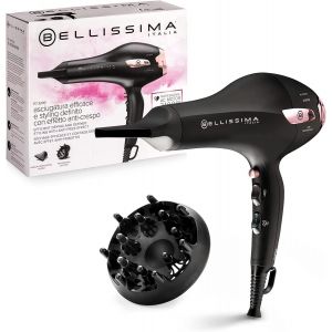 Professional Ionic Lightweight Hair Dryer P7 3000 - Concentrator And Diffuser Tip - 3 Temperatures, Fast Drying Professional Hair - 2100 W, Black And Pink - Neuf