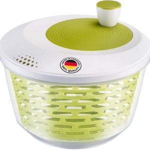Letnerny-Essoreuse À Salade, Capacité 4,4 L, Ø 23,5 Cm, Plastique, Sans Bpa, Spinderella, Couleur Transparent/Blanc/Vert, 243022ea, Spinderella Antidérapant, 4.4 L - Neuf