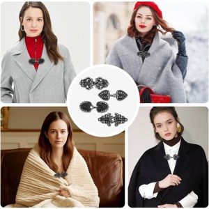 Kalanka-Pinces &Agrave; Cardigan Vintage Femme - Cinch Clip R&eacute;tro Pour Pull Ch&acirc;le Robe Noire Broches Pins D&eacute;coratifs, Attache Cardigan, T-Shirt Clips Ties,Shawl Clip,R&eacute;tro Cardigan Clips - Neuf