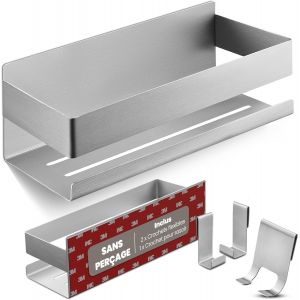 Etagere Douche Sans Percage - Etagere Salle de Bain - Porte-savon Douche - shower shelf - support gel douche salle de bain - rangement baignoire - Neuf