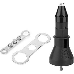 Adaptateur de pistolet à riveter sans fil (noir), kit d'outils de perceuse électrique, adaptateur de riveteuse, écrou d'insertion, accessoires pour outils électriques à main - Neuf