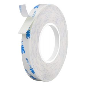 Ruban Adhésif Double Face 3M 1600T Pour Intérieur et Extérieur,Étanche,Ruban de Montage Pour Objets Lourds,Mousse PE,Fixation d'Objets,Applications Permanentes (9 mm x 3 m) - Neuf