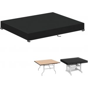 Cfus-Housse Table De Jardin 140x80x15cm Housse Salon De Jardin, Bâche Table Jardin Rectangulaire Housse Pour Plateau De Table Jardin, Tissu Oxford 420d Imperméable Housse De Meuble De Jardin - Neuf