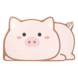 Tapis de sol de salle de bain antid&eacute;rapant Diatom Mud Piggy 40x60 cm - Neuf