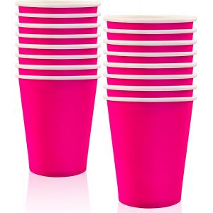 Sjzg-16 Pi&egrave;ces Rose Rouge Gobelets En Papier Pour F&ecirc;te Anniversaire,Rose Rouge Papier Tasse Pour D&eacute;coration Anniversaire Homme Femme - Neuf