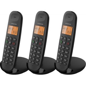 MEVRONISSHOP-ILOA 350 T&eacute;l&eacute;phone Fixe sans Fil sans R&eacute;pondeur - Trio - T&eacute;l&eacute;phones analogiques et dect - Noir - Neuf