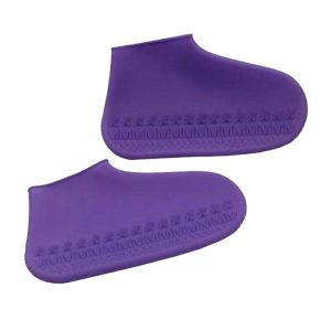 Hjlian Couvre-Chaussures Impermeables En Silicone, Reutilisables, Antiderapants (Violet, Taille S) - Neuf
