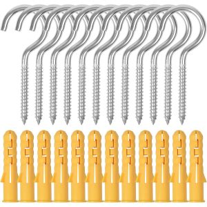 12 Pcs M6*80mm Vis des Crochets pour les Yeux avec de l'Acier Inoxydable Tube d'Extension de l'?il à Vis des Boulons à Oeil, oeil Oeil Boulon de Vis Auto-taraudeuses Anneau de Levage - Neuf