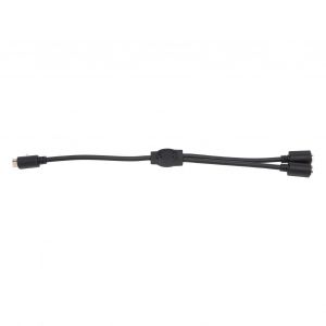 Cable repartiteur MINI DIN 6 broches male vers 2 MINI DIN 6 broches femelles, double blindage, 30 cm - Neuf