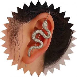 Kal-Boucles D'oreilles Serpent Boucles D'oreilles Crochet Serpent Boucles D'oreilles Long Piercing Boucles D'oreilles Boho Boucles D'oreilles Crochet Or Boucles D'oreilles Punk Serpent - Neuf