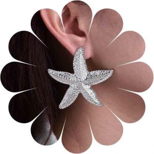 Kalhx-Boucles D¿Oreilles Exagérées En Forme D¿Étoile De Mer Boucles D¿Oreilles En Or Avec Grosse Étoile De Mer Pendantes Forme D¿Étoile Mer Déclaration Boucles D¿Oreilles Étoile Mer Plage D¿Été - Neuf