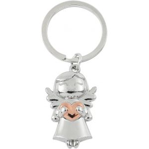 Kal-Porte-Cl&eacute;s Ange Gardien Porte-Bonheur Avec Pendentif En Forme D'ange Avec Coeur Pour Examens Ou Voiture,Cadeau Fete Des Meres, Cadeau Maman, Convient Comme Cadeau Pour Femme, Petite Amie, Coll&egrave;gu - Neuf