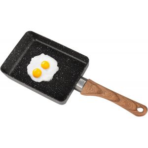 Subzonal-Po&ecirc;le Pour Tamagoyaki Induction, Poele Omelette Japonaise Po&ecirc;le &Agrave; Sushi Po&ecirc;les Carr&eacute;e Po&ecirc;les Petit D&eacute;jeuner Poeles Oeuf En Aluminium Poign&eacute;e En Bois Pour Omelette Tamago 35.5 X 13cm - Neuf