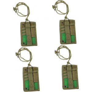 4 Pièces Couverture De La Carte Etui Carte Bancaire Étui Carte Bancaire Étui Porte-Cartes Crédit Hommes Badge Protecteur D'Insigne Couverture D'Insigne Tissu Oxford 600D Army Green - Neuf