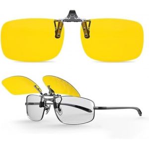 Kathlelxh-Lunettes De Conduite De Nuit À Clipser Anti-Reflets Pour Homme Et Femme - Vision Hd Polarisée - Convient Pour La Conduite De Nuit, La Pêche, Le Ski, La Course À Pied, Le Cyclisme -[H1589] - Neuf