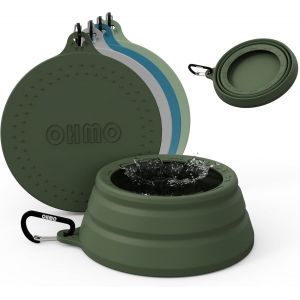 - Gamelle D'eau Pliable Pour Chien, Anti-Déversement Dus Au Mouvement De La Voiture, Gamelles De Voyage Pour Chien Et Chat, 680,4 G, Format M, Vert Camouflage - Neuf