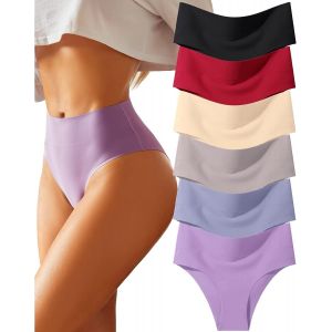 Kgabery-Culotte Gainante Femme Ventre Plat Invisible Culotte Sans Couture Femme Taille Haute Slips Sous-Vêtements Pour Femmes Lot De 6 S-Xxl - Neuf