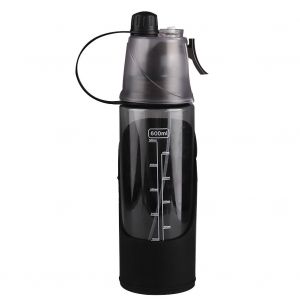 Hjlian Bouteille D'eau Portable Pour Animaux De Compagnie, Double Usage, Vaporisateur, Fontaine A Eau Pour Chien (Noir) - Neuf