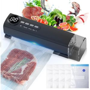 lbgwp60-MachineSous Vide Alimentaire, Machine Sous Vide 4 En 1, Appareils De M Sous Vide, Appareil Sous Vide Alimentaire, Inclus 5 Pcs Sacs Sous Vide Pour Viandes Légumes Fruits Etc - Neuf