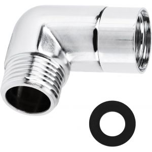 JGD-Adaptateur coud&eacute; G1/2 - Adaptateur de bras de douche &agrave; 90 degr&eacute;s - Connecteur de tuyau de douche pour douchette &agrave; main - Coude universel pour douchette &agrave; main - Accessoires de douche muraux - Neuf