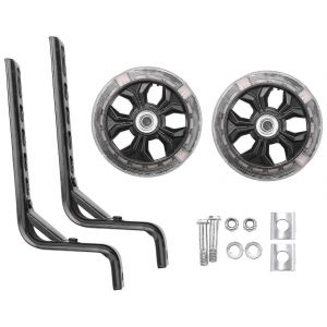 Roues D'entra&icirc;nement De V&eacute;lo Pour Enfants 12-20 Pouces Support Robuste Stabilisateur Silencieux Avec Lampe De Poche Led,Noir - Neuf