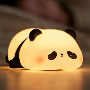 Veilleuse Panda Pour Enfants: Veilleuse B&eacute;b&eacute; &Agrave; 3 Modes Luminosit&eacute;,Veilleuse Silicone Rechargeable,Veilleuse Temporis&eacute;e Avec Fonction Tactile,Lampe D&eacute;corative-Cadeau Pour Fille & Gar&ccedil;on - Neuf