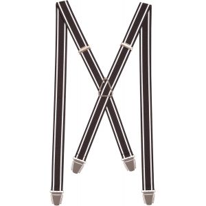 Cauc-Bretelles Homme Fines Made In France - Elastique Solide & 4 Pinces Ultra Fortes En X - Bretelles 2,5cm De Large Taille Ajustable Garantie &Agrave; Vie - Neuf