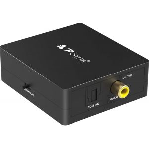 Portta Audio Convertisseur Numérique SPDIF Optique Coaxial Toslink vers Numérique SPDIF Optique Coaxial Toslink Adaptateur Bidirectiontionnel 2 Port 2 x Entrées à 1 x Sortie pour - Neuf