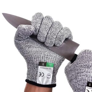24 cm Résistant à la coupure des Gants de Travail, le Niveau 5 de Protection, norme EN388 Certifié, Gants de Jardinage, Résistant à la coupure des Gants pour Écaillage d'Huîtres et de Soudage (L) - Neuf